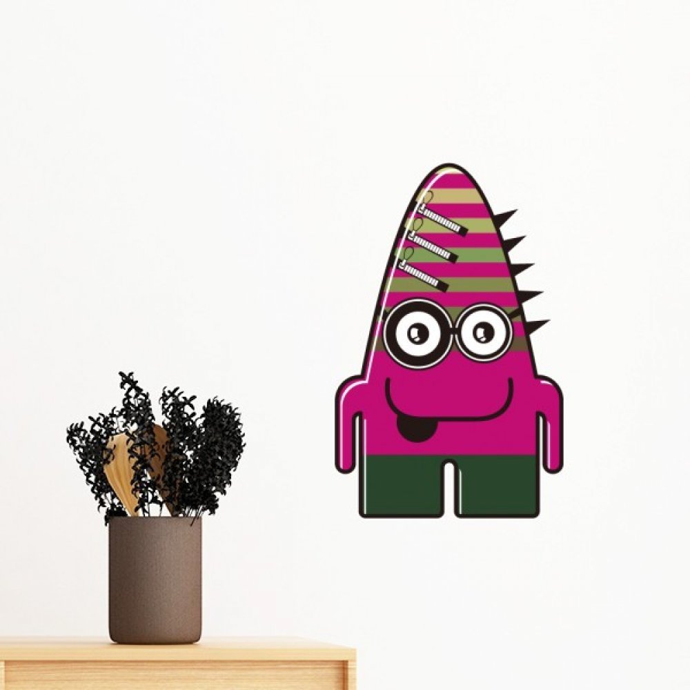 Sticker alien rose amovible 70cm au design monstre univers ludique