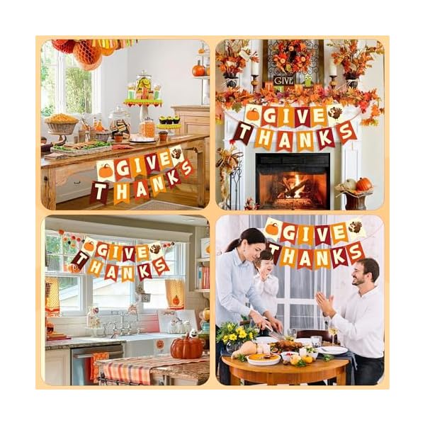   OHOME-Thanksgiving-Decorations-Thanksgiving-Banner-Friendsgiving-Party-Decorations-for-Indoor-Outdoor-Outside-Thanksgiving-Garland-for-Front-Door-Thanksgiving-Backdrop-Wreath-for-Window-Wall
