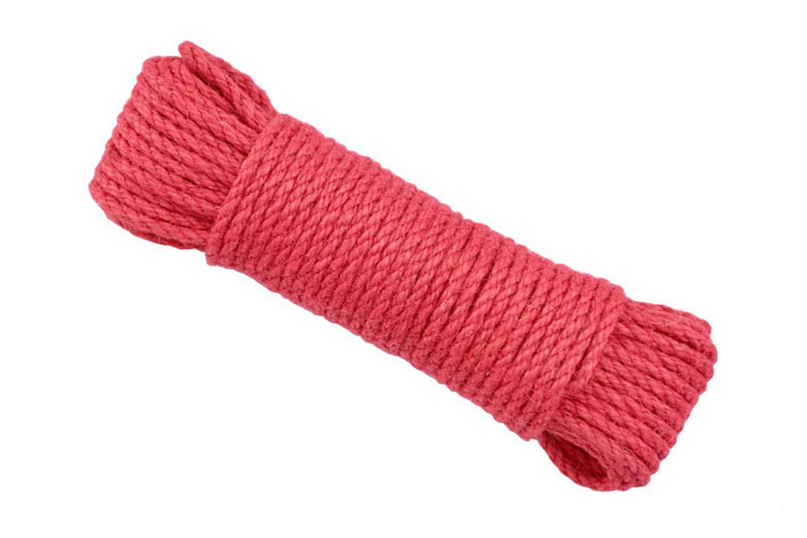 Cotton Cord, Cotton Cord Jute Macrame Rope 6mm Multicolor 20m(Red)