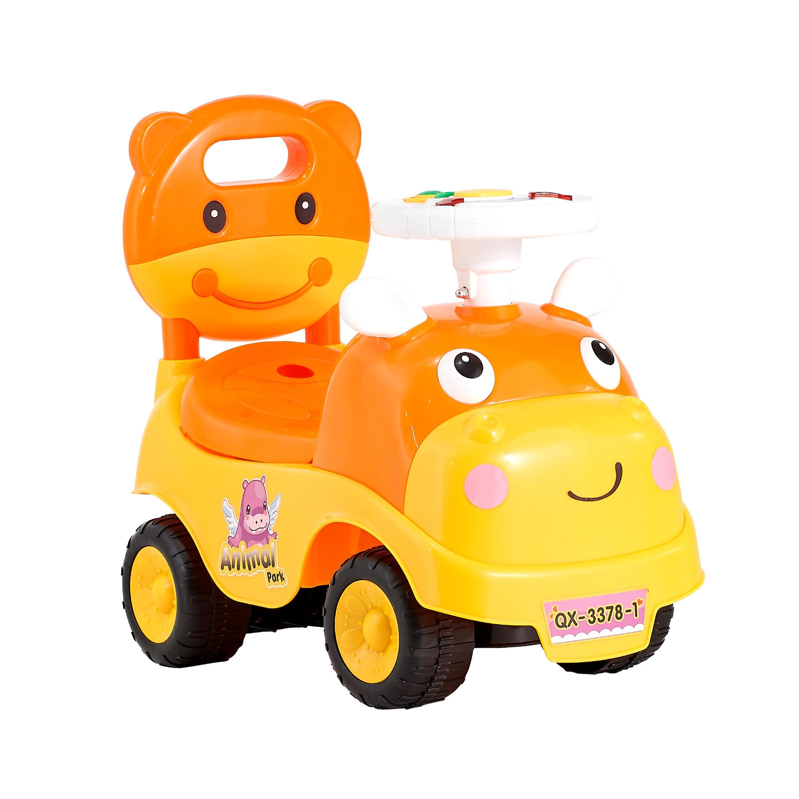 Uargd Ride-On Push Car, Ride-On Toy with Horn and Music, 48.5 lbs Weight Capacity, Under-Seat Storage, Foot-to-Floor Walker — view 9