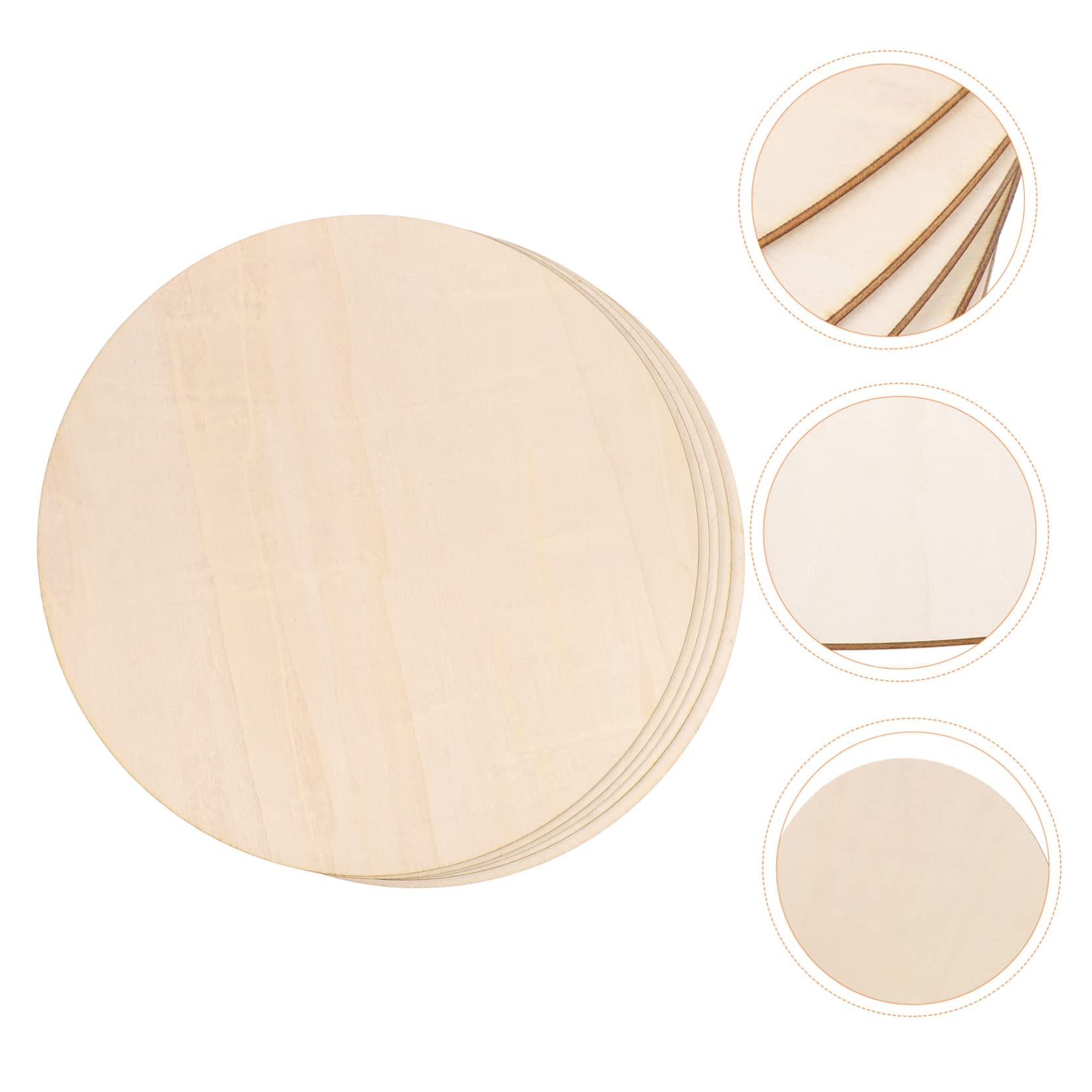 Cerchi in Legno Grezzo per Diy, Set da 5 Pezzi Tondi | Verniciabili e Sospesi Facilità, Design Neutro per Etichette e Cerimonie, Formato Compatto da Portare