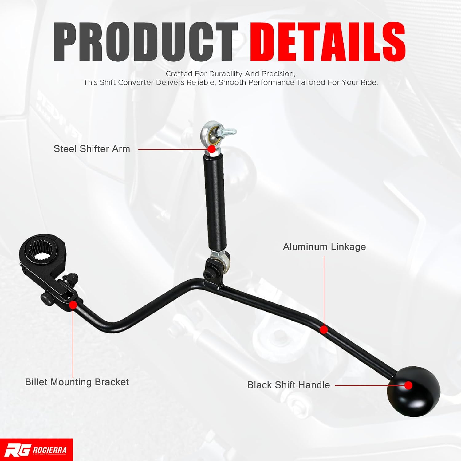 Rogierra Hand Shifter for Can Am Ryker 900 - Forward Reverse Shifter Kit Aluminum Manual Gear Shift Lever for Can-Am Ryker 900 Models