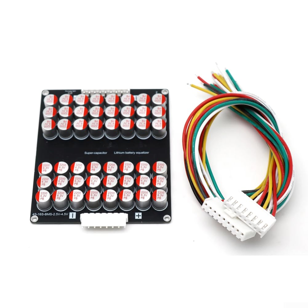 Equalizzatore attivo professionale 5.5a per sistemi da 3s a 21s che offrono un bilanciamento rapido e tecnologia di trasferimento di energia capacitiva nero (16 spiedini)