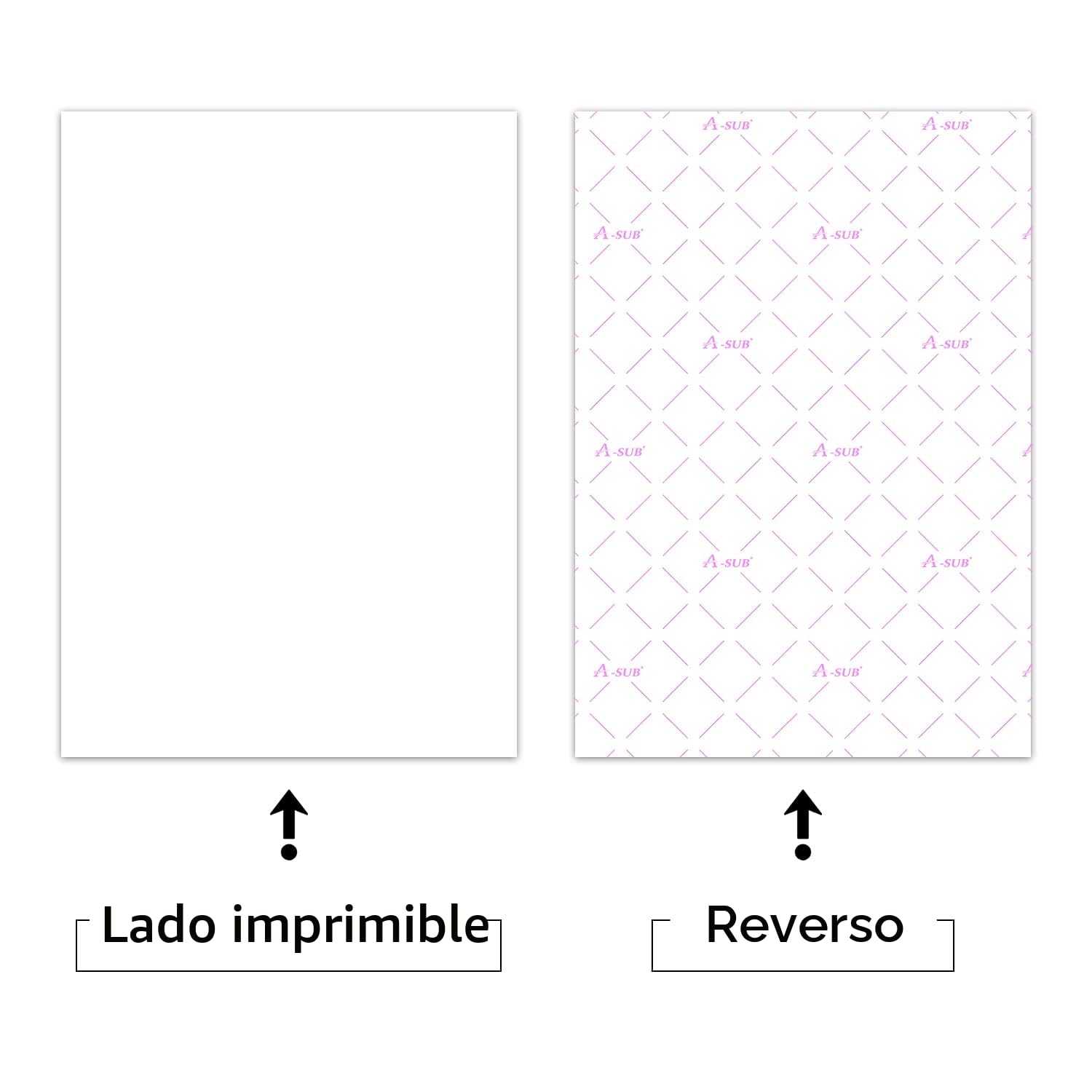 A-SUB Papel de sublimación A3, 297x420 mm, 100 hojas, Compatible con la Impresoras de Sublimación EPSON, SAWGRASS, RICOH, BROTHER