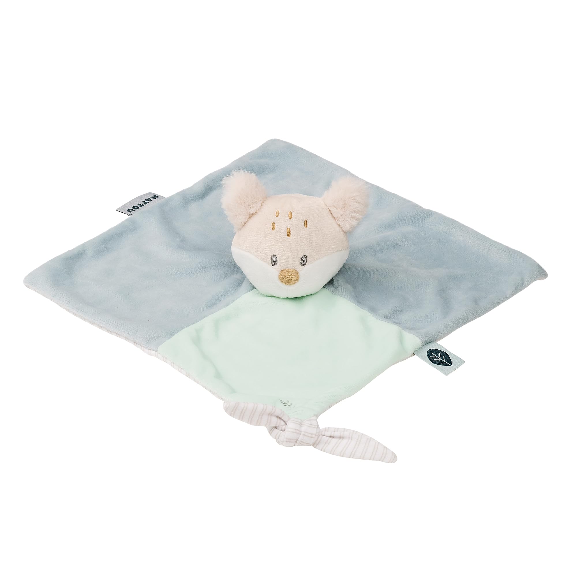 Nattou Comforter Blanket Made of Polyester, Fox, Companion from Birth, Approx. 40 cm, Flo, Oli & Ernest, Flo Mint Green