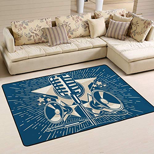 Tapis de musique monochrome rétro Ruchen 183x122 cm - 6