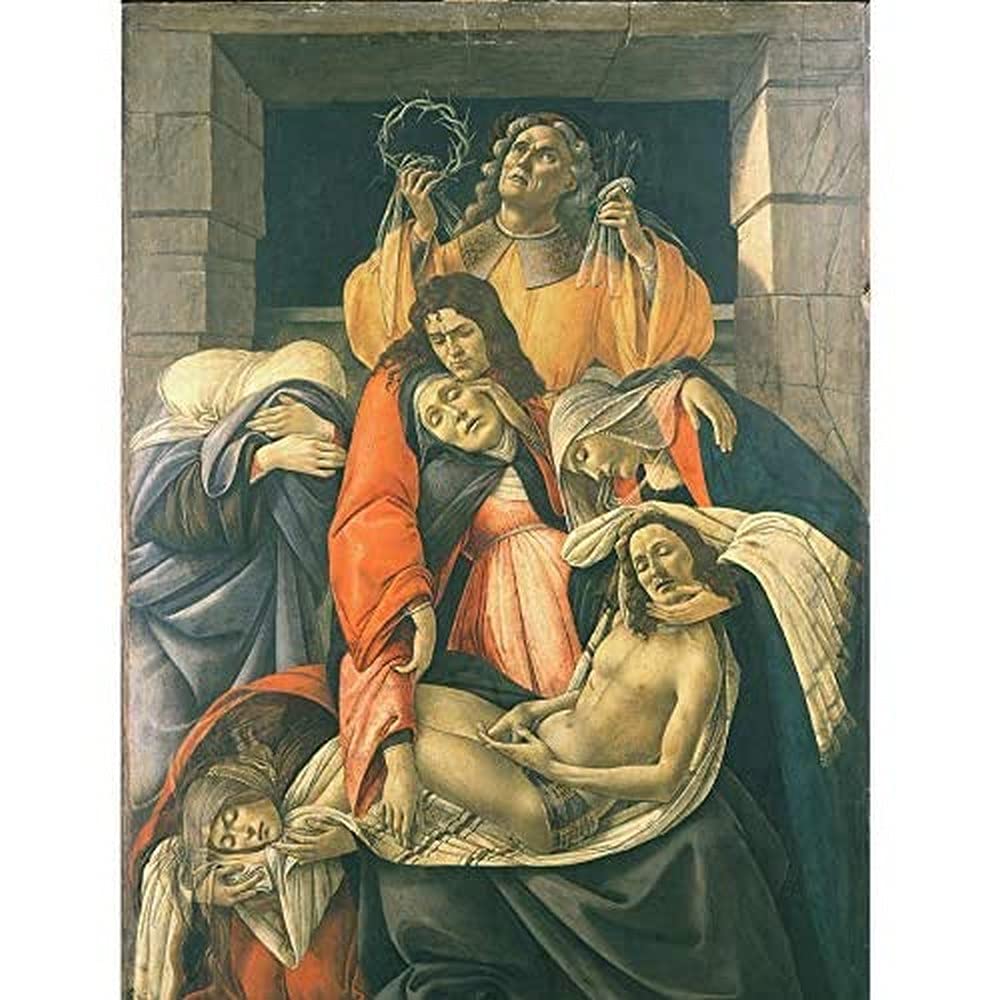 Sandro Botticelli The Lamentation Over The Dead Christ Art Print Canvas Premium Wall Decor Poster Mural