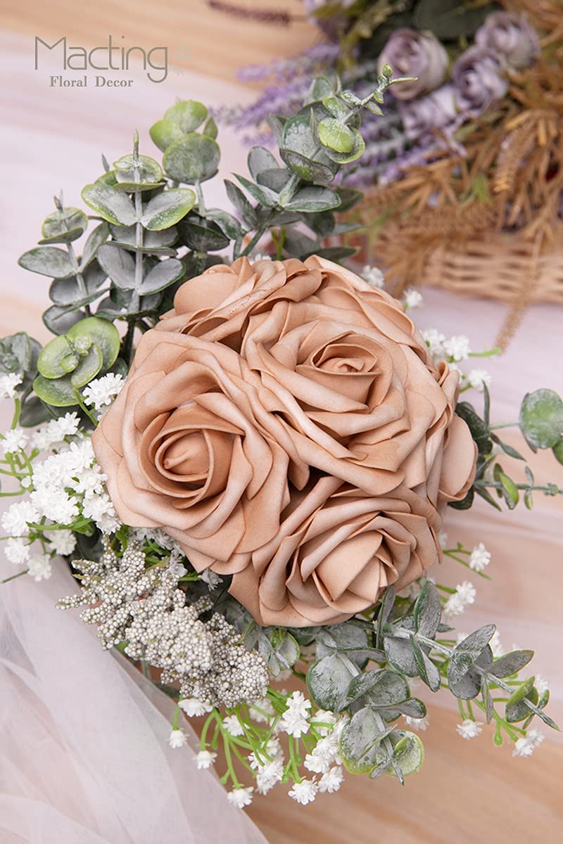 25 pezzi di fiori artificiali in schiuma dall'aspetto realistico, rose