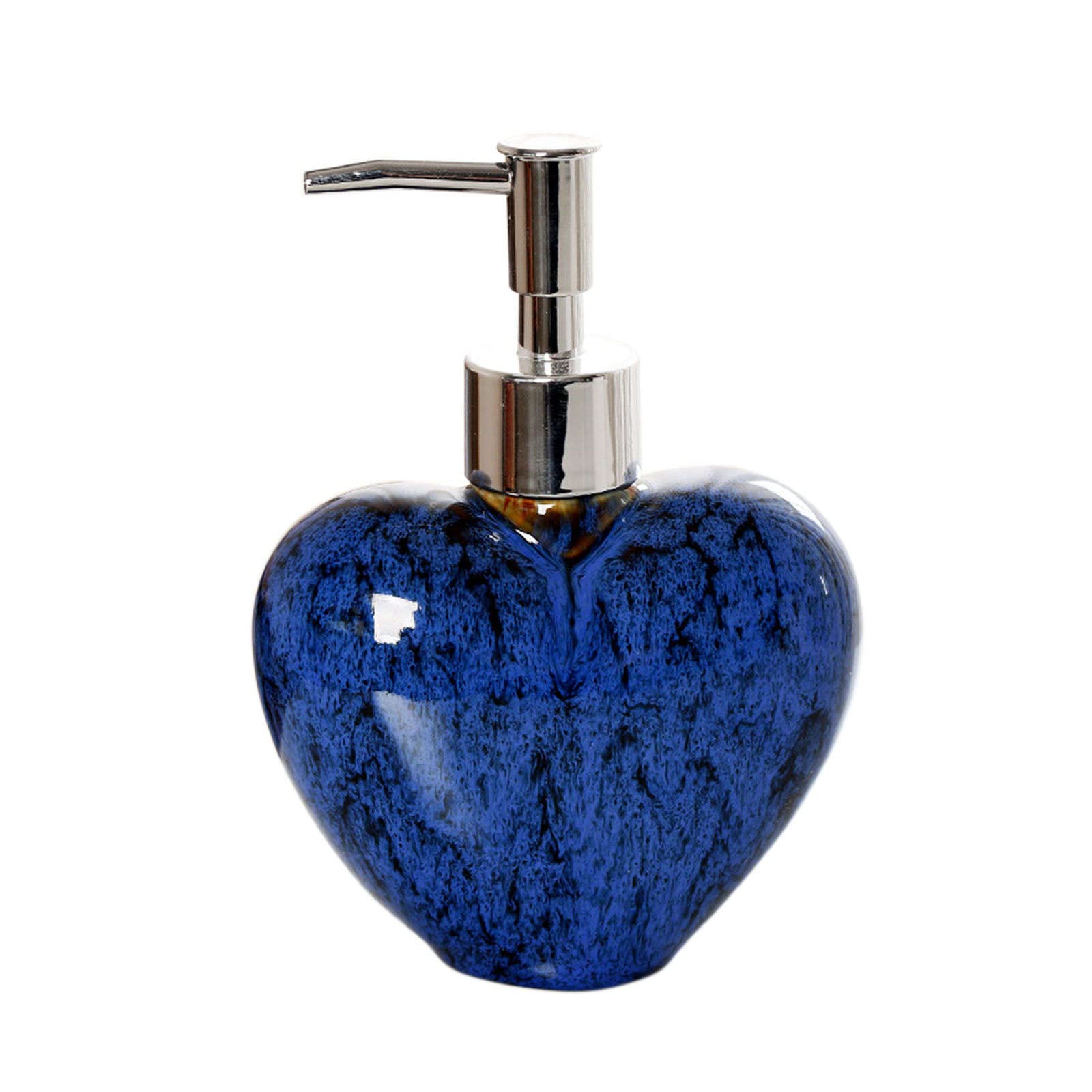 Dozownik balsamu do łazienki, blatu łazienkowego, ceramiczny dozownik szamponu prysznica(Blue)