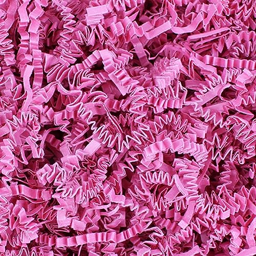 Mighty Gadget (R 1/2 LB Pink Crinkle Cut Paper Shred Filler for Gift Wrapping & Basket Filling