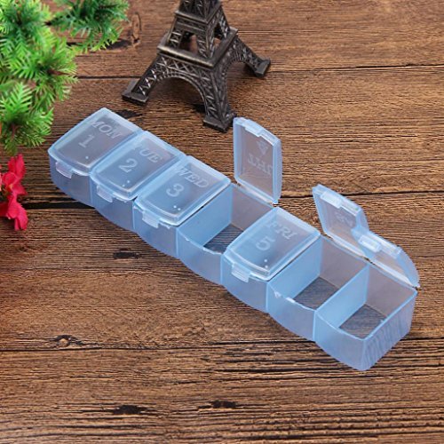 DZT1968® 1pc 7 Day Mini Weekly Medicine Box Holder Organizer Container Pill Cases New random color
