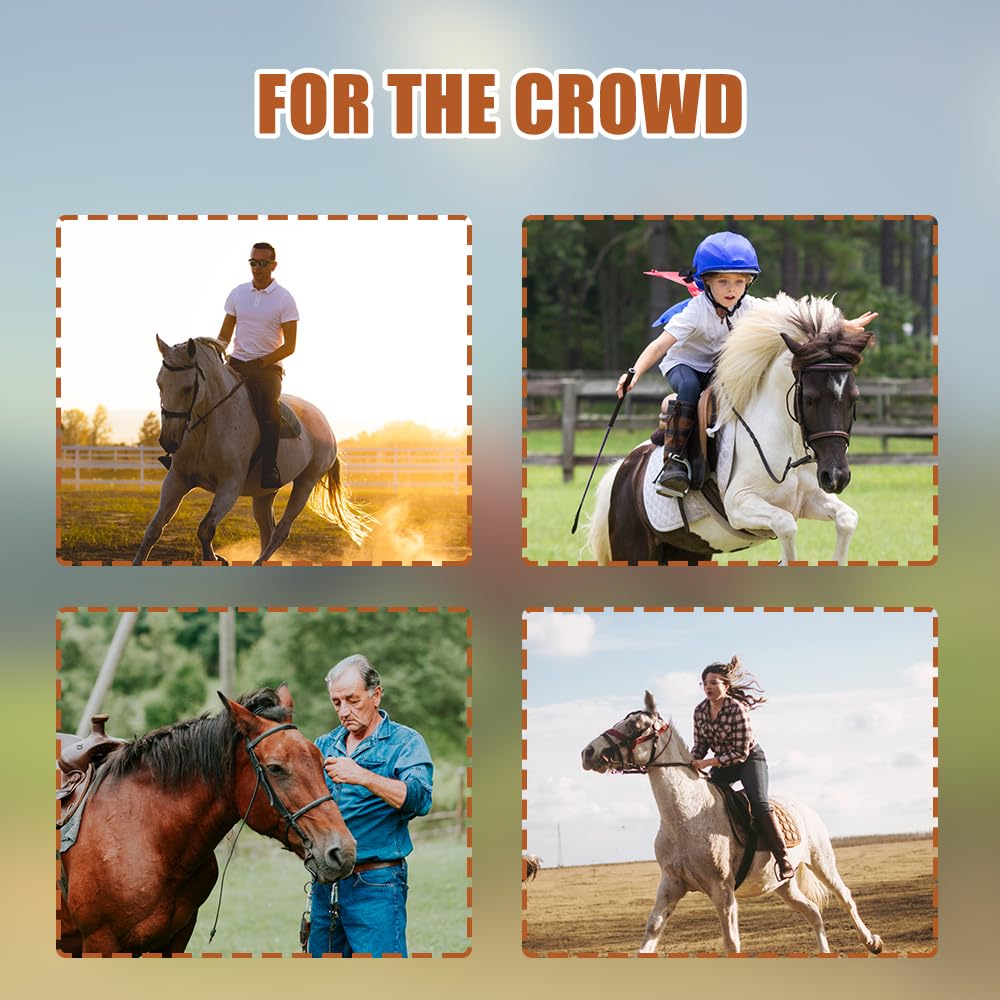 MiOYOOW 2 cinghie per spore in pelle, stivali regolabili con 6 fori per uomini e donne cavaliere cowboy cowgirl