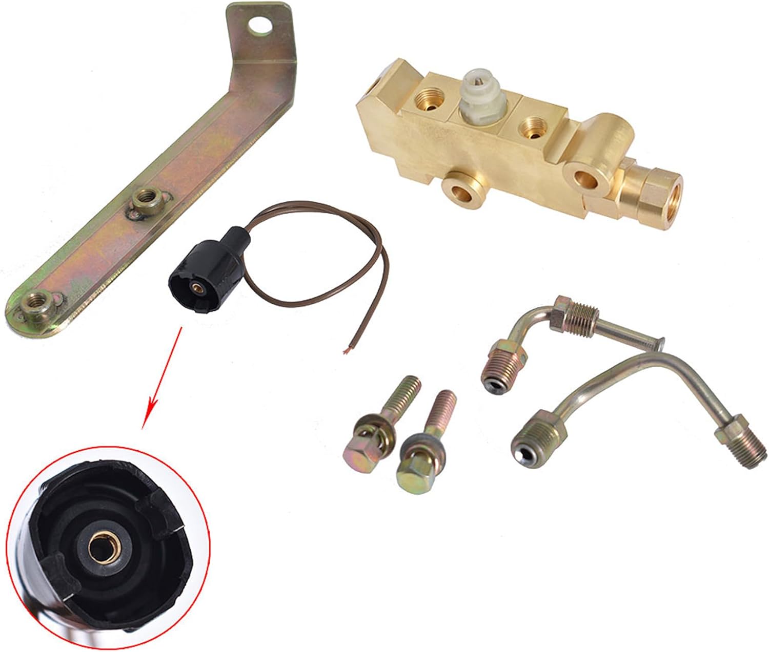 Silscvtt Disc Brake Proportioning Valve 172-1364 9/16 1/2Lines and Bracket PV2 combination Replacement for Chevy Chevelle Replacement for Pontiac LeMans 1964-1972 172-2187