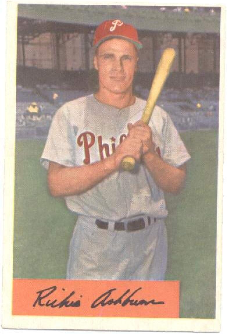 1954 Bowman #15 Richie Ashburn Philadelphia Phillies MLB Baseball Card EX Excellent