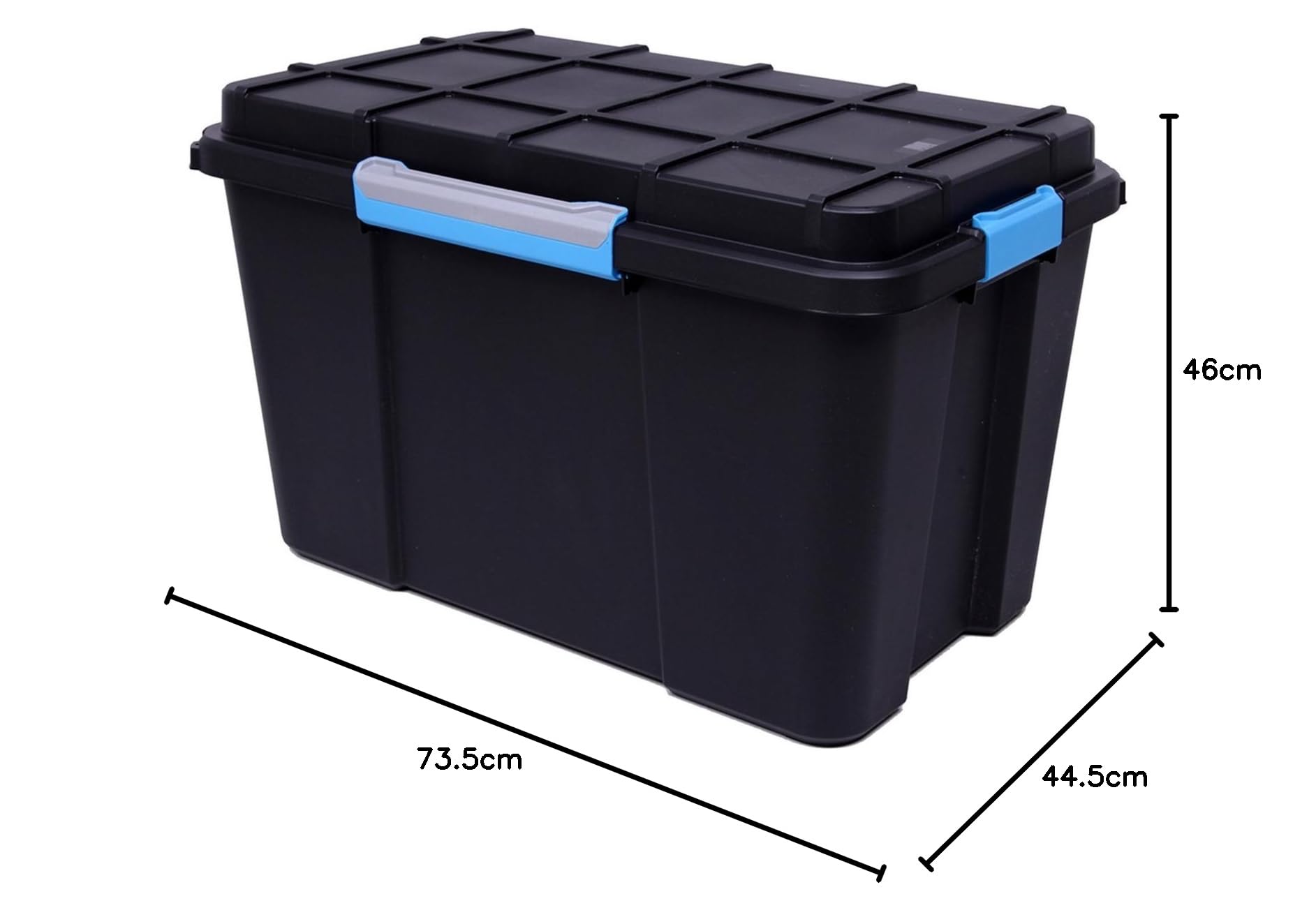 Solent Plastics Scuba Dive Dry Box Black Storage Trunks - 3 Sizes - Perfect Water Resistant Outdoor Storage Leisure Box (110 litres - 73.5cm x 44.5cm x 46cm)