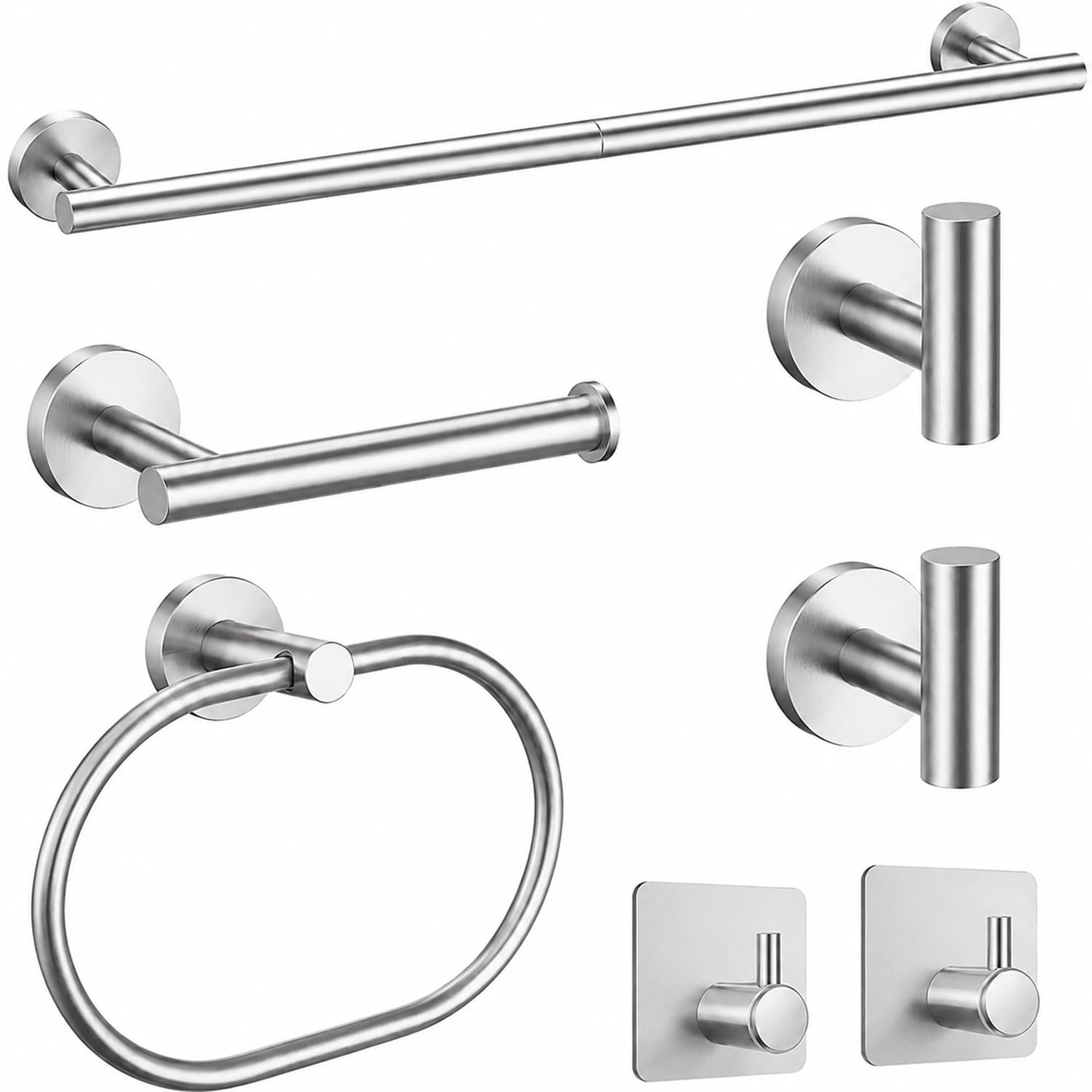 Brushed Gold Bathroom Accessories Set, 7 Pieces Gold Towel Bar Bathroom Hardware Set, 31.5 Inch Towel Racks for Bathroom, SUS304 Stainless Steel Bathroom Towel Holder Toilet Paper Holder Wall Mounted — Amazon image 9