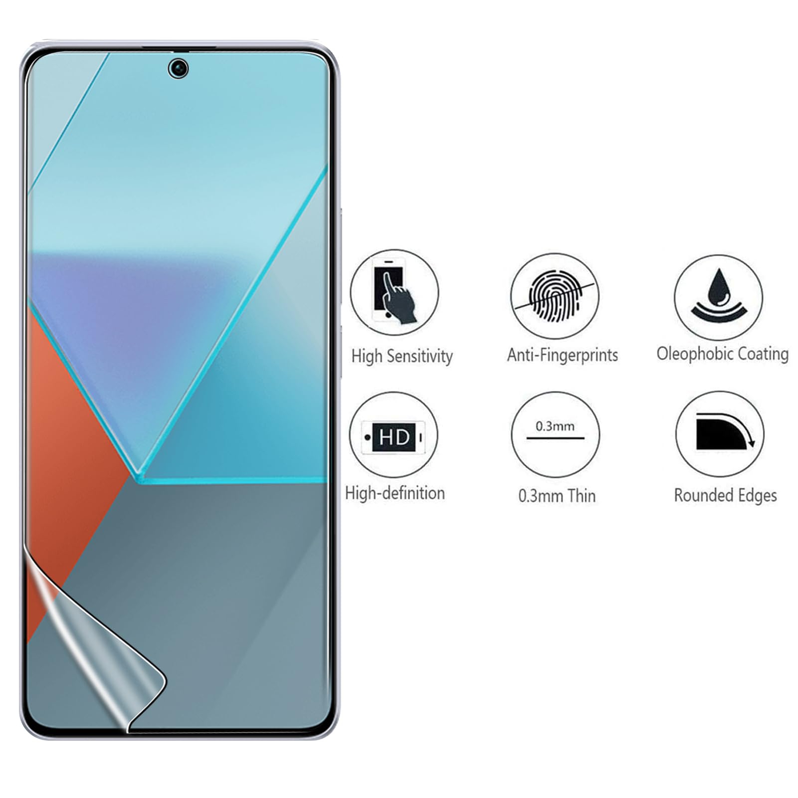 2 Pezzi Pellicola Protettiva In Hydrogel Per Xiaomi 13T / 13T Pro – Flessibile, HD, Supporta Impronta