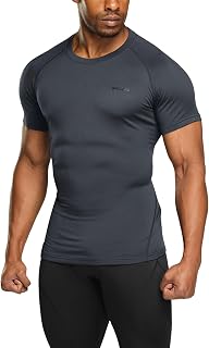 TSLA Men's Thermal Short Sleeve Compression Shirts, Athletic Sports Base Layer Top, Winter Gear Running T-Shirt