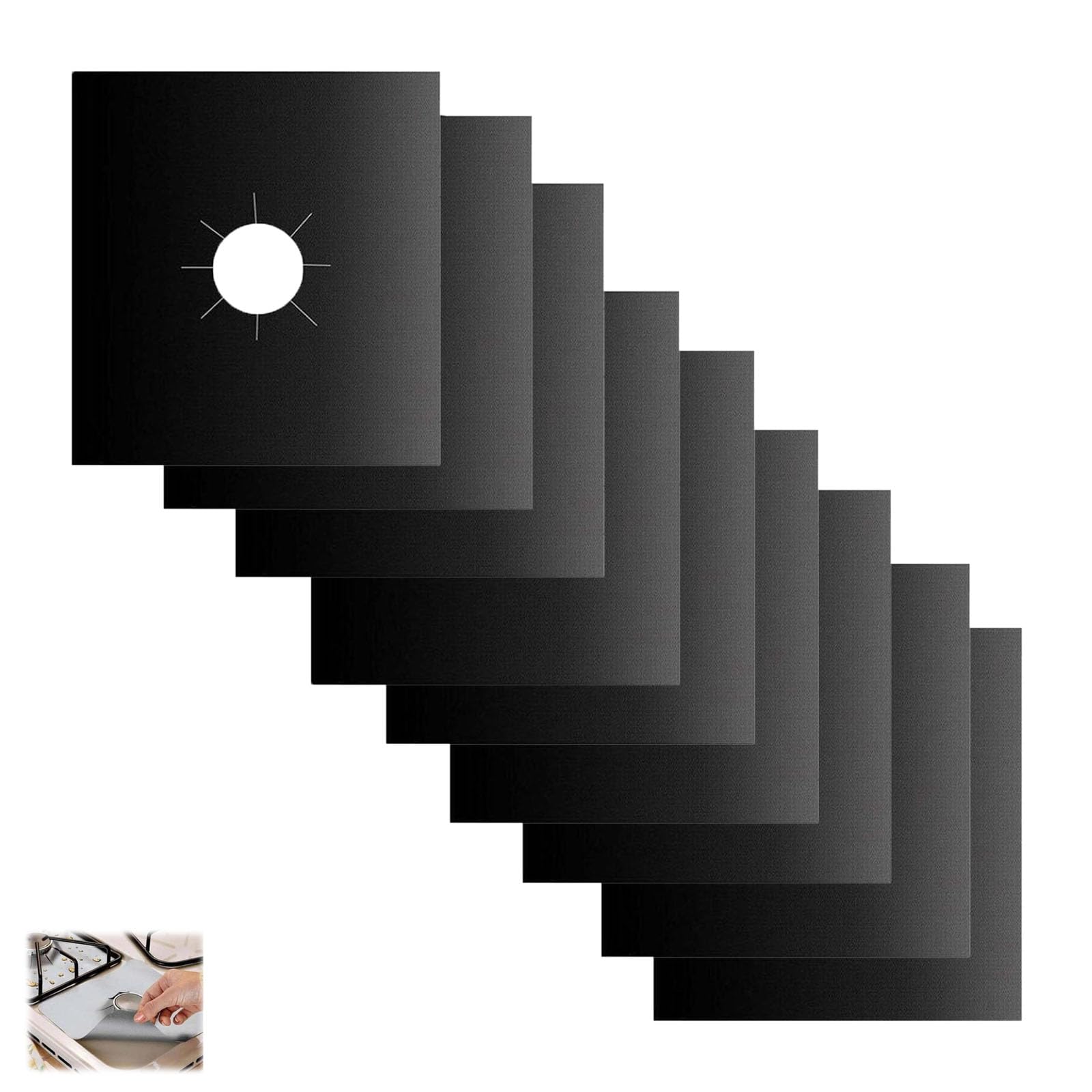 Gas Hob Protectors, Reusable Stovetop Burner Protector, Gas Hob Cover, Heat-Resistant Stovetop Sheets, Easy-Clean Surface, Non-Stick Gas Stove Mats for Cookers Fast Kitchen Cleaning