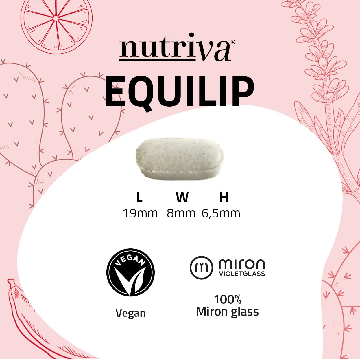 NUTRIVA Equilip Integratore Colesterolo 30 Compresse con Bergamotto Amaranto Carrubo Fico d’India e Policosanoli, Supporto Metabolismo Lipidico, Vegan