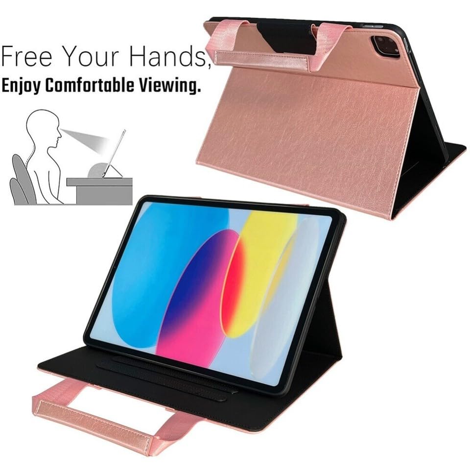 Étui iPad Pro 12.9 2018 en cuir noir à rabat et fonction support à main - 2