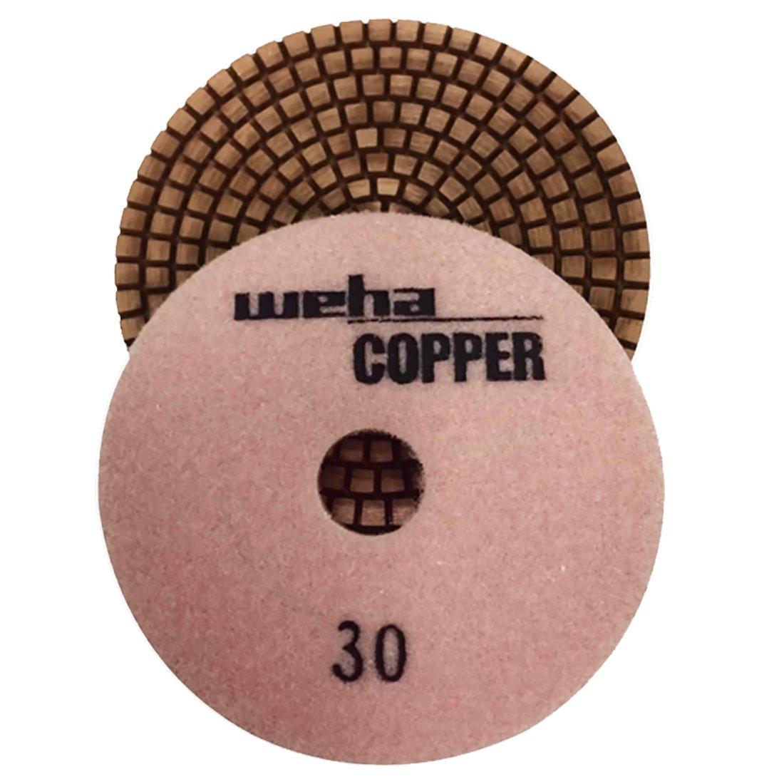 Weha 4 Inch Copper Diamond Polishing Pad - 30 Grit