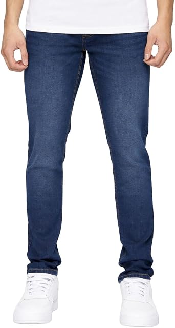 Crosshatch Stretch Slim Fit Jeans Mens Denim Designer Trousers Pants by JeanBase