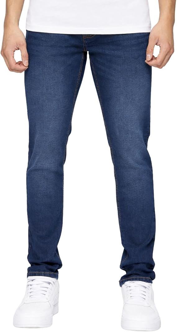 Crosshatch Stretch Slim Fit Jeans Mens Denim Designer Trousers Pants by JeanBase