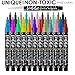 Loddie Doddie Liquid Chalk Markers - 24 Pack, 1mm Tip, Multicolor - Chalk Paint Finish - Vibrant Chalkboard Markers - Easy-Clean Wet Erase