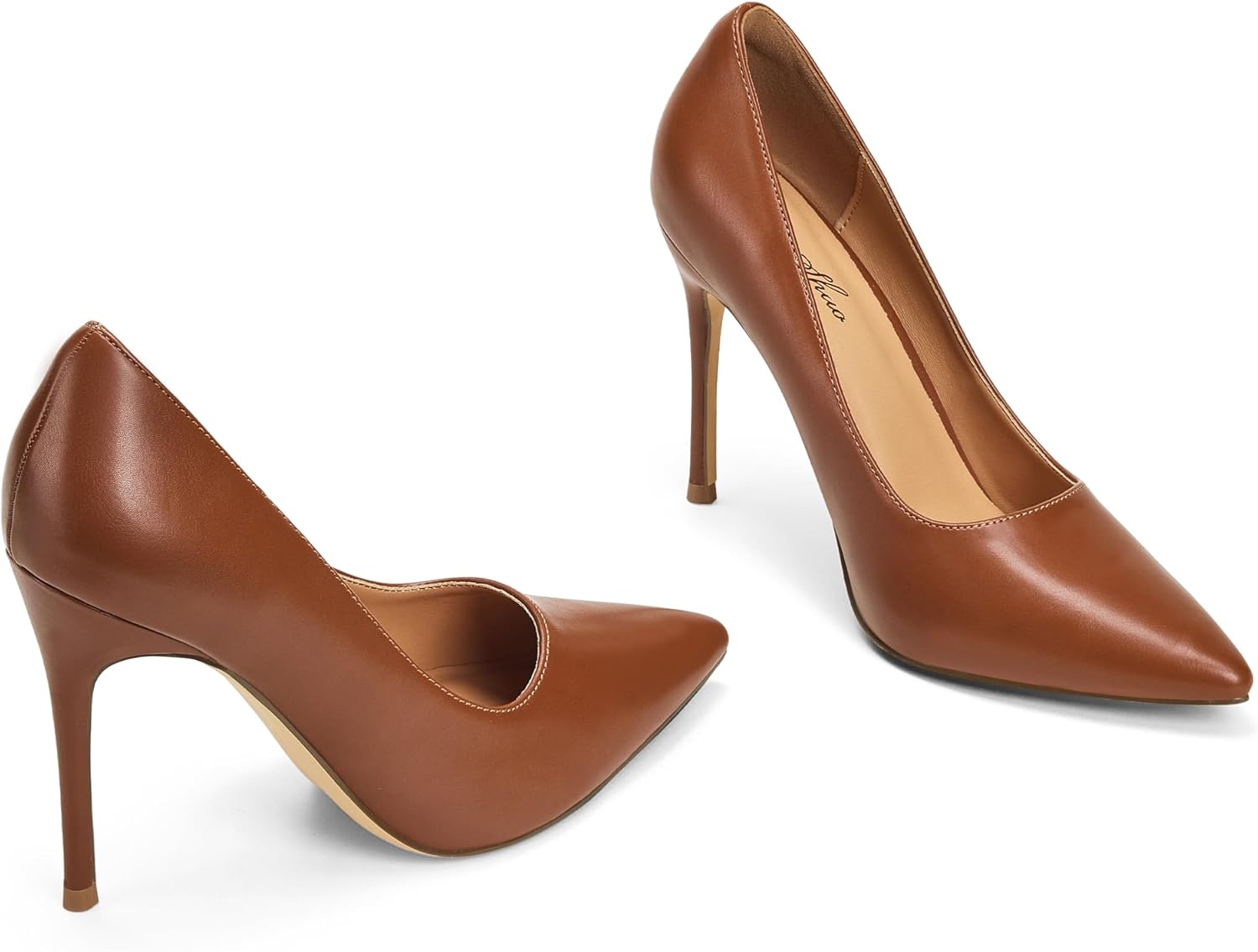 GENSHUO Women's Closed Toe Stiletto High Heels Dress 4 Inch Heeled Pointed Toe Party Homecoming Wedding Pump Shoes - Image 5