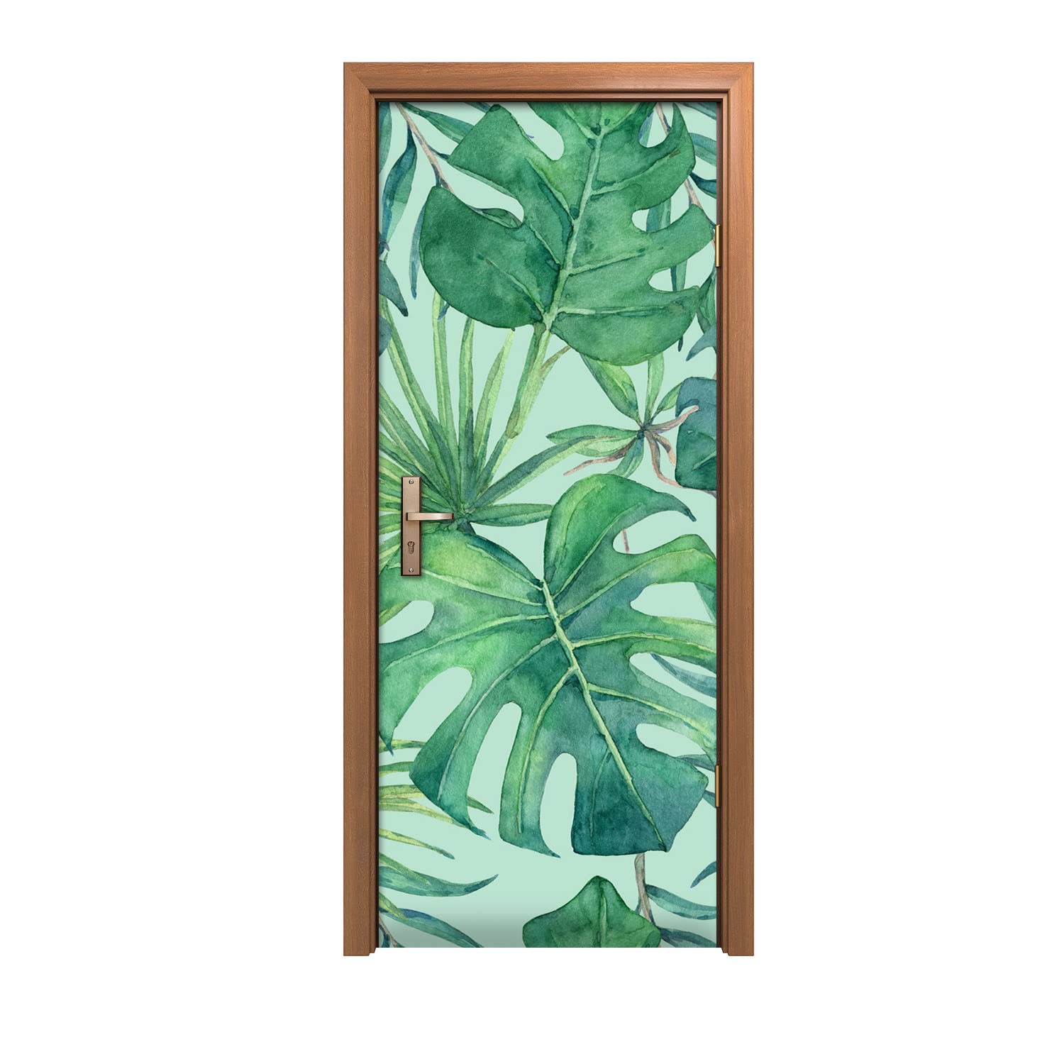 Autocollant de porte feuilles pour une decoration de salon nature 90x200