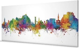 Jersey Channel Islands Skyline Box Canvas Print -9815