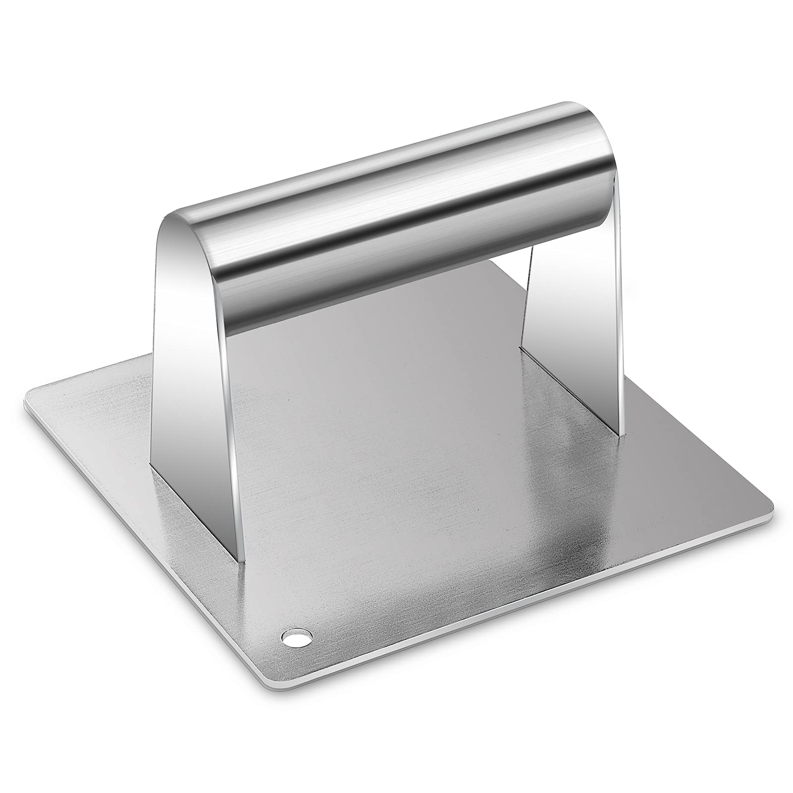 lsshao Stainless Steel Heavy Duty Non Stick Iron Griddle Grill Burger Press Steak Weight for Professional and Home Cooking (5.5in)