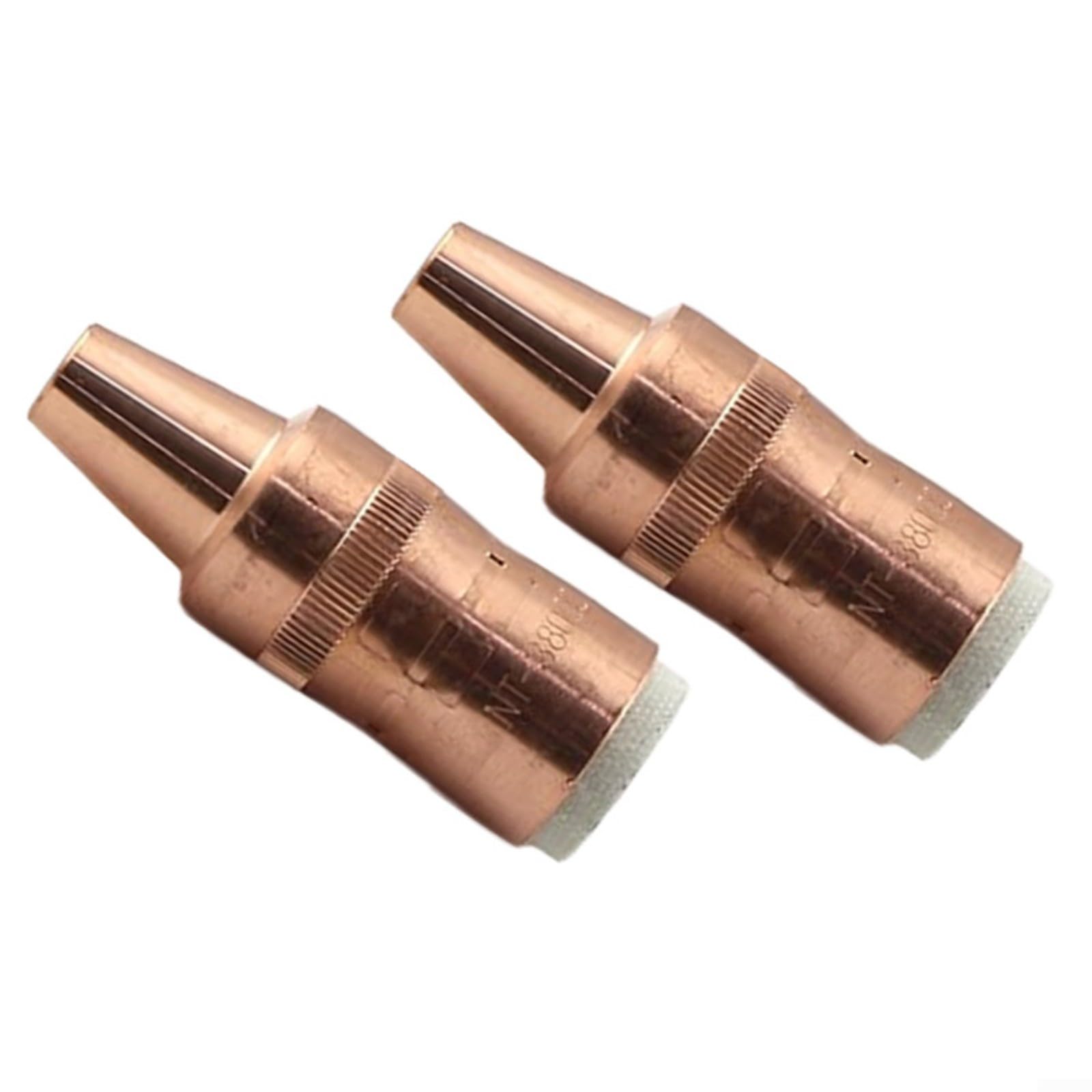 FACAIIO Confezione da 2 ugelli per gas NT-3800C conici, 3/8", accessori per saldatura in ottone, compatibili con MIG, costruzione in rame, per punte serie TT