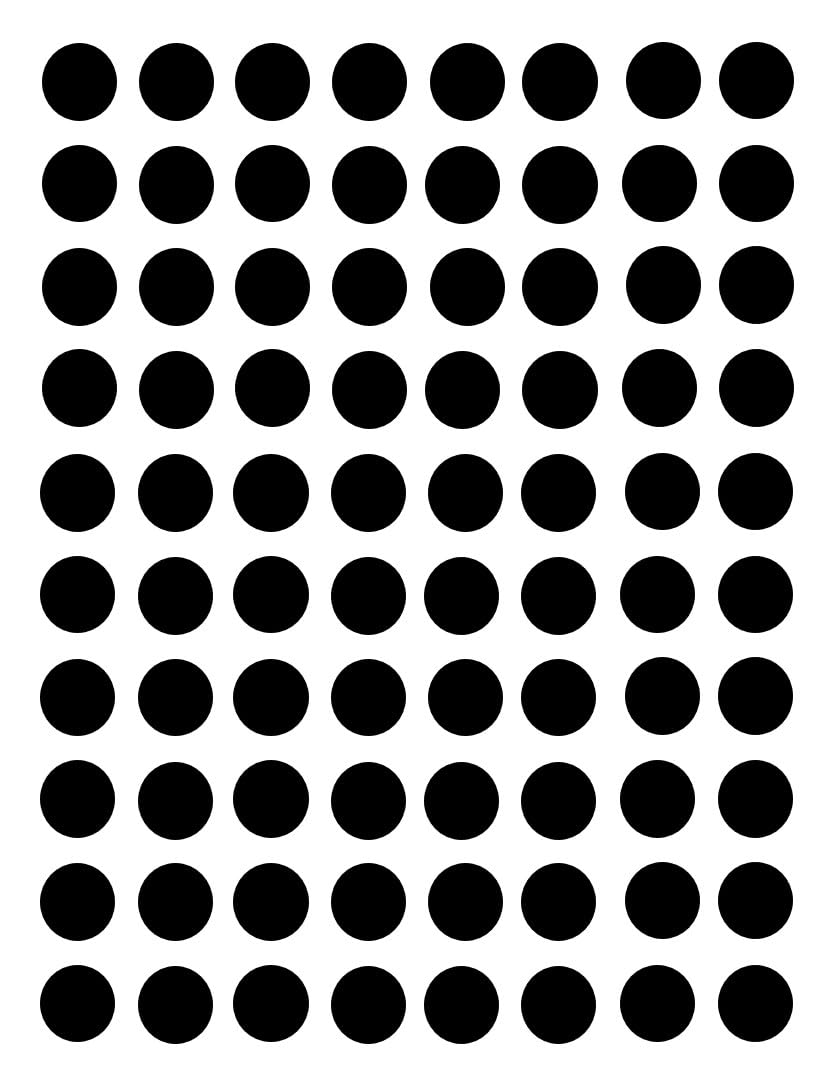 Blackdreams® 1800Pcs 12Mm (0.5 Inch) Dots Sticker Round Circle Blank Labels Self Adhesive (Black)-picture-35