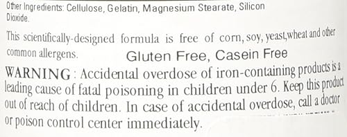 Miniatura 4 de Cardiovascular Research Suplemento de hierro de máxima absorción de ferritina, paquete de 1, 01 crema, 60 cápsulas