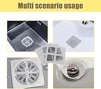 Vista 6 de Protector de drenaje de ducha de baño, calcomanías desechables para drenaje de pelo, cubierta de drenaje de ducha desechable, cubierta de malla