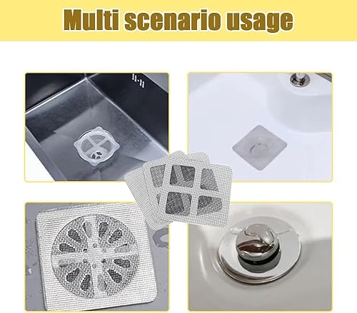 Miniatura 7 de Protector de drenaje de ducha de baño, calcomanías desechables para drenaje de pelo, cubierta de drenaje de ducha desechable, cubierta de malla,