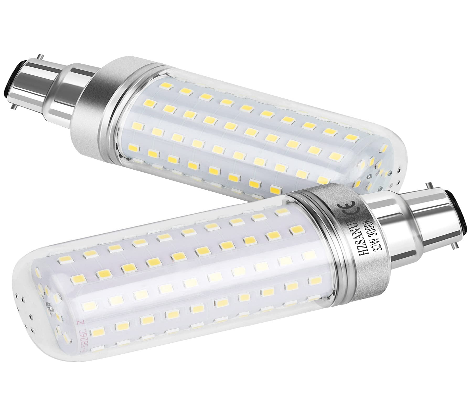 JINLONTA Lampadina a LED B22, luce bianca calda, 3000 K, B22D, 10 W, equivalente a 100 W, attacco a baionetta, 230 V, 1200 lm, grande angolo di diffusione a 360°, confezione da 2, B22T57110