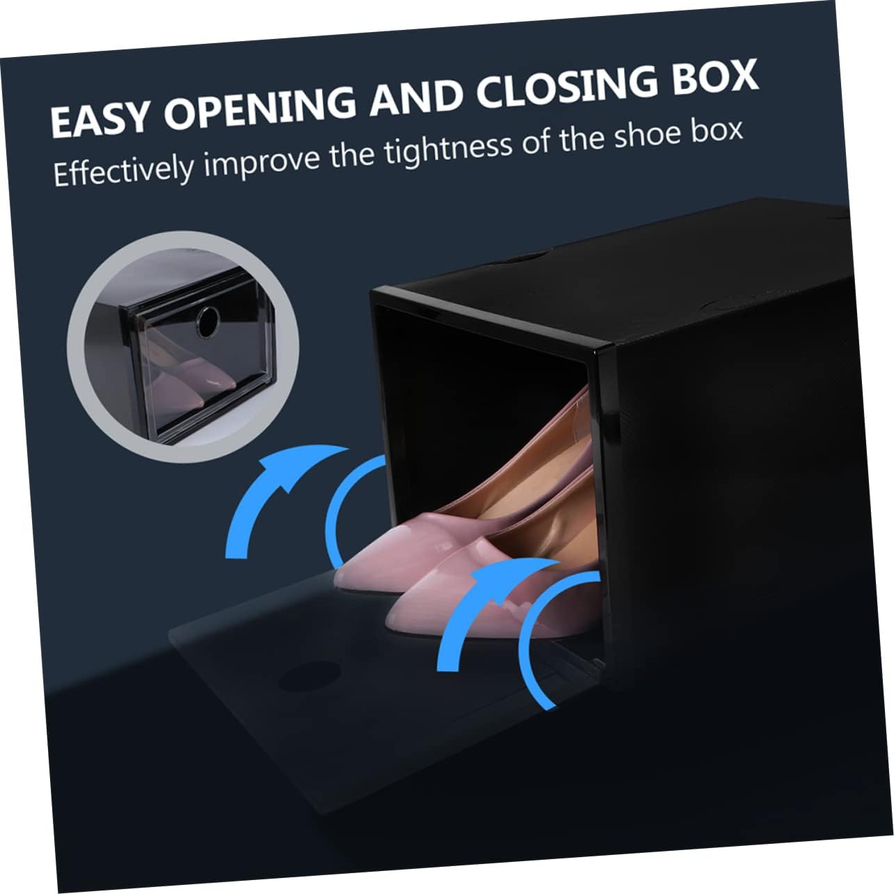 Sosoport 6Pcs Stackable Shoe Storage Boxes PP Material and for Sneaker Organization and Home Storage
