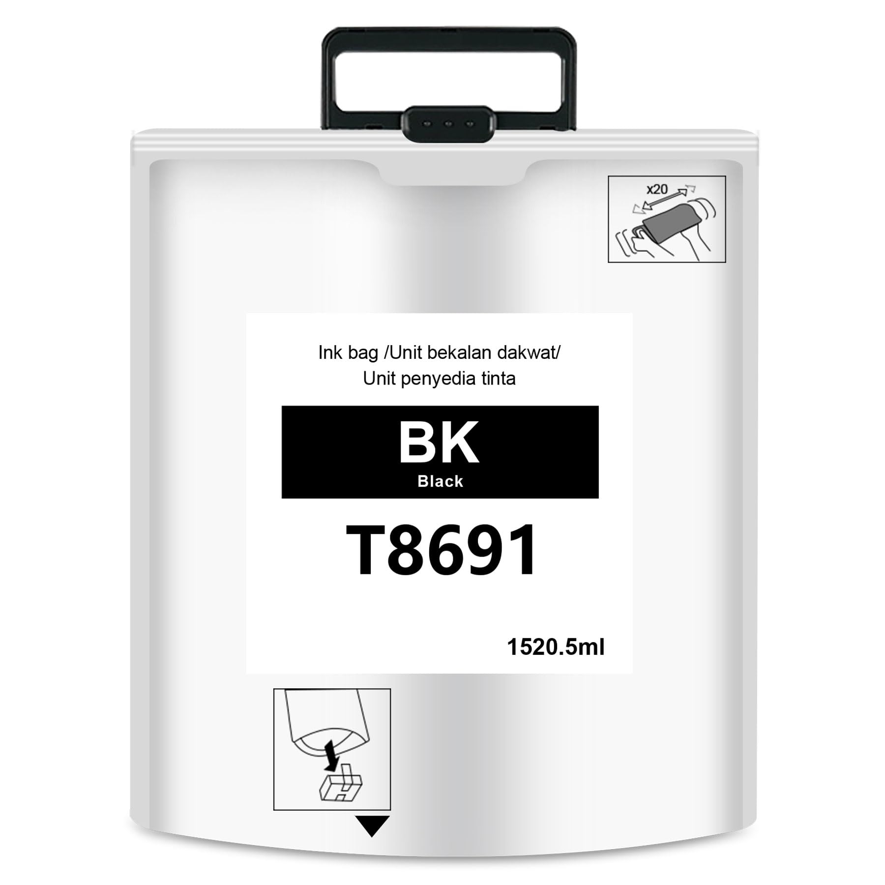 T8691 czarny tusz kompatybilny z EPS C13T869140 do drukarek WFR8590DTWF WF-R8590 R8590 (1 czarny)