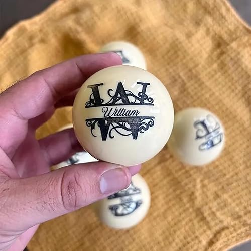 Miniatura 7 de Bola de billar grabada personalizada con nombre, bola de monograma personalizada, bola de billar única para entusiastas del billar, deportes, regalo