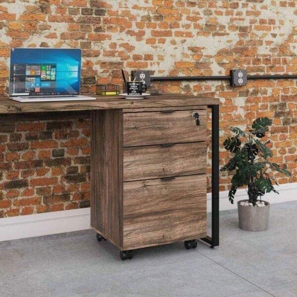 Gaveteiro Volante 2 Gavetas e 1 Gaveta para Pastas Kugv43 Kuadra ...