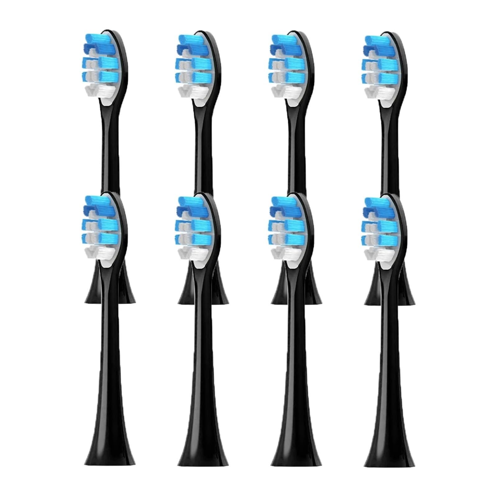 4-16PCS Testine Spazzolino, Compatibile Con Philips, HX9322 HX9331 | Cappuccio protettivo, setole morbide, HX9332 HX9334 HX9336 HX9340 HX9342 HX9350 HX9351 HX9352(8pcs Black)