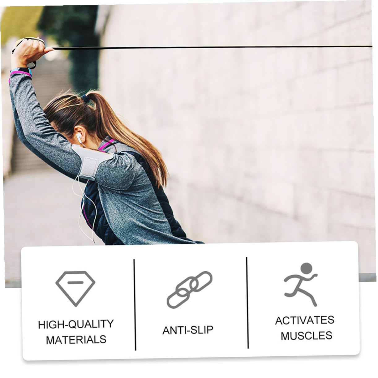 Abaodam Fasce Elastiche per Allenamento con Cinghie per Caviglia Accessori per Fitness e Trazioni per Esercizi e Glutei Resistente e Facile Usare Donne