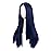MapofBeauty 28 Inch/70 cm Women Special Long Straight Synthetic Wig (Midnight Blue)