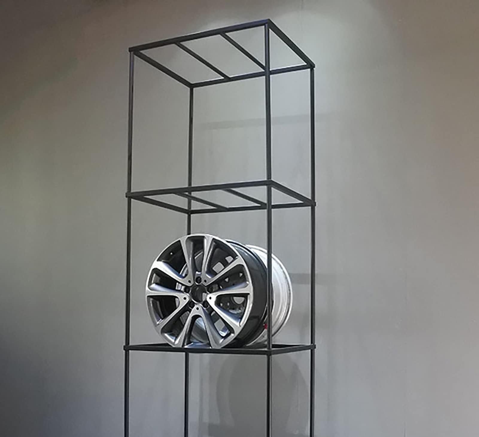 Porta Pneumatici a 3 Ripiani, Porta Pneumatici in Metallo per riporre più Pneumatici, per casa/Garage/Officina, Supporta 300 kg/660 libbre