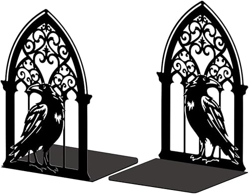 Peacoblue Sujetalibros de metal para estantes, modernos tapones decorativos resistentes para libros de estudio, para oficina, escritorio, estante,