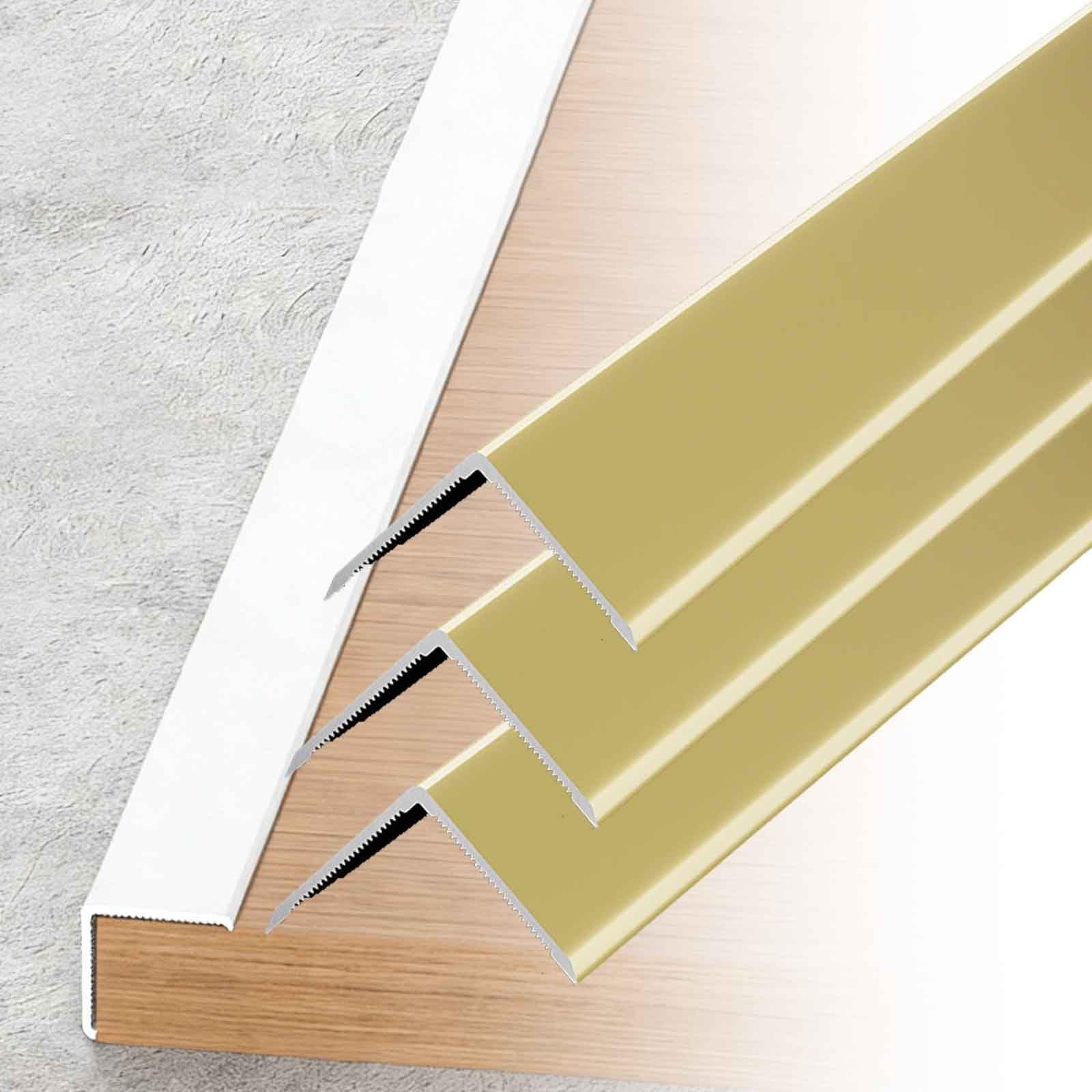 Metal Wall Corner Protector, 3 Pieces Aluminum Corner Guards Corner Protector, Self Adhesive Wall Corner Guard For Edge Of Door Window Furniture Fireplaces Tile Trim Edging(Gold,40x40mm)