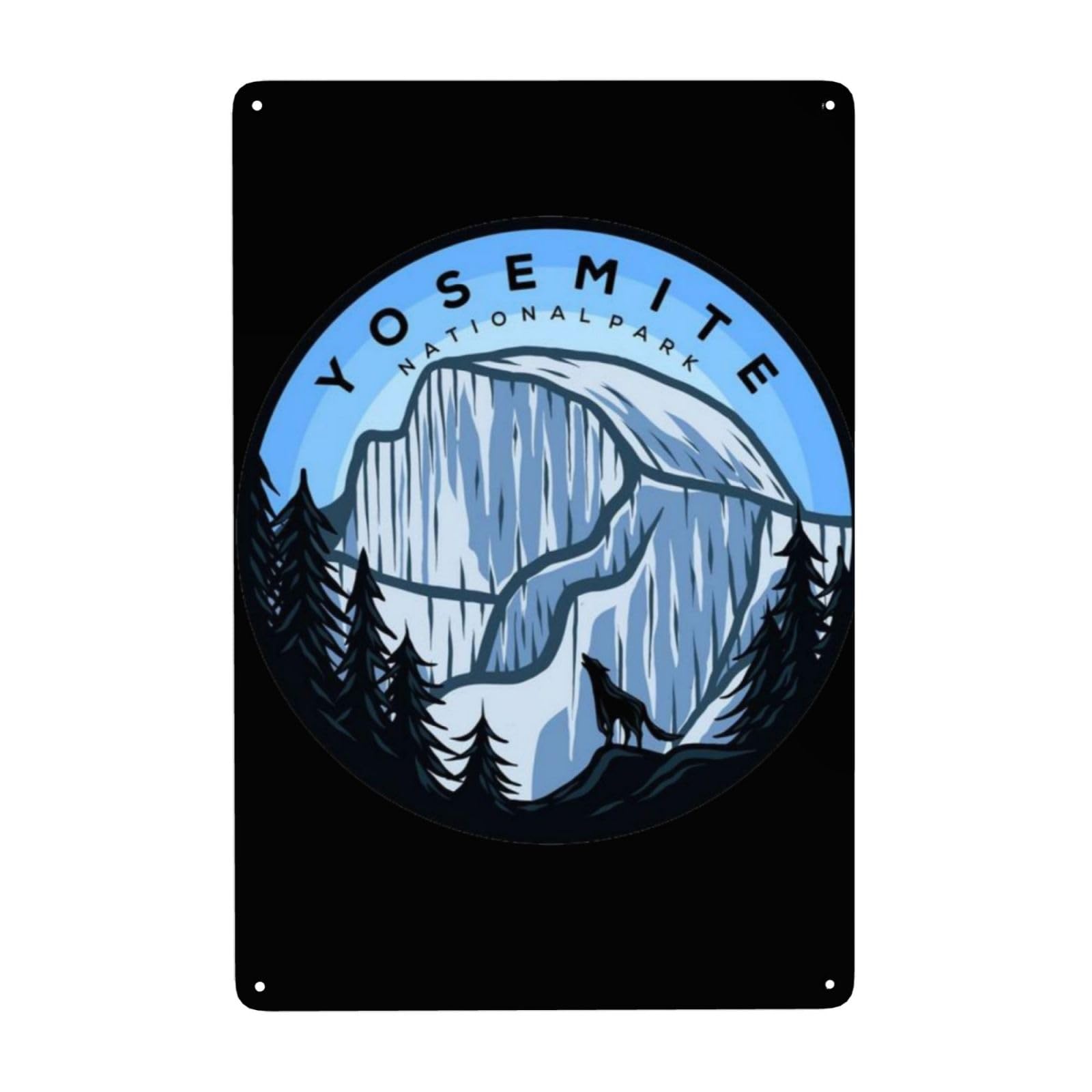 Yosemite National Park Tin Signs Retro Metal Wall National Park Decor For Garage Wall Decoration Home Office Home Poster Retro 8x12 Inch